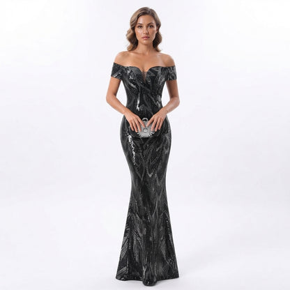 Beatrice Williams | Sequin Formal Dress With Fishtail Hem For Women