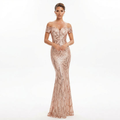 Beatrice Williams | Sequin Formal Dress With Fishtail Hem For Women