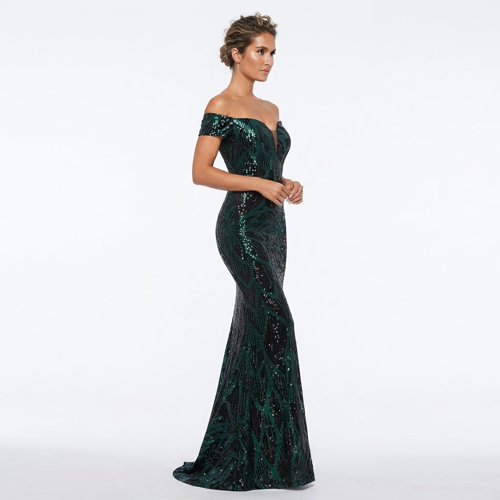 Beatrice Williams | Sequin Formal Dress With Fishtail Hem For Women
