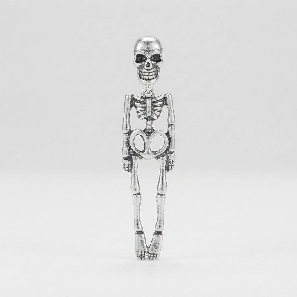 Charlotte Ravensworth | Silver Skeleton Drop Earrings For Women