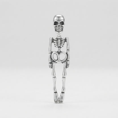 Charlotte Ravensworth | Silver Skeleton Drop Earrings For Women