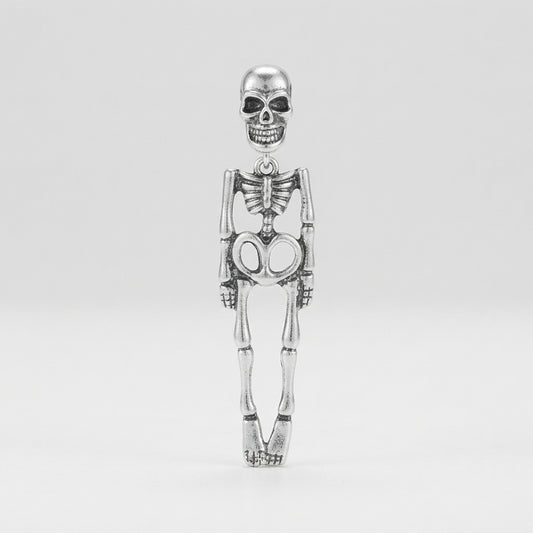 Charlotte Ravensworth | Silver Skeleton Drop Earrings For Women