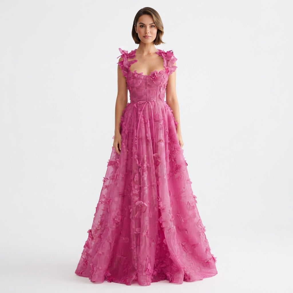 Brooke Cooper | Floral Applique Formal Dress For Women