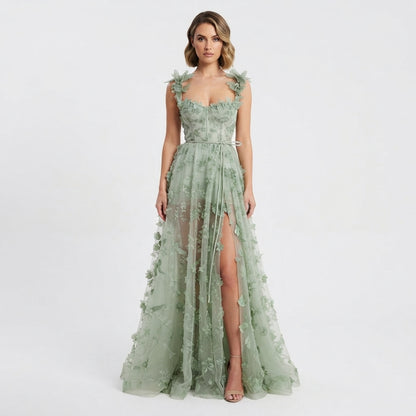 Brooke Cooper | Floral Applique Formal Dress For Women