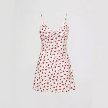 Brooke Johnston | Floral V-Neck Mini Dress For Women