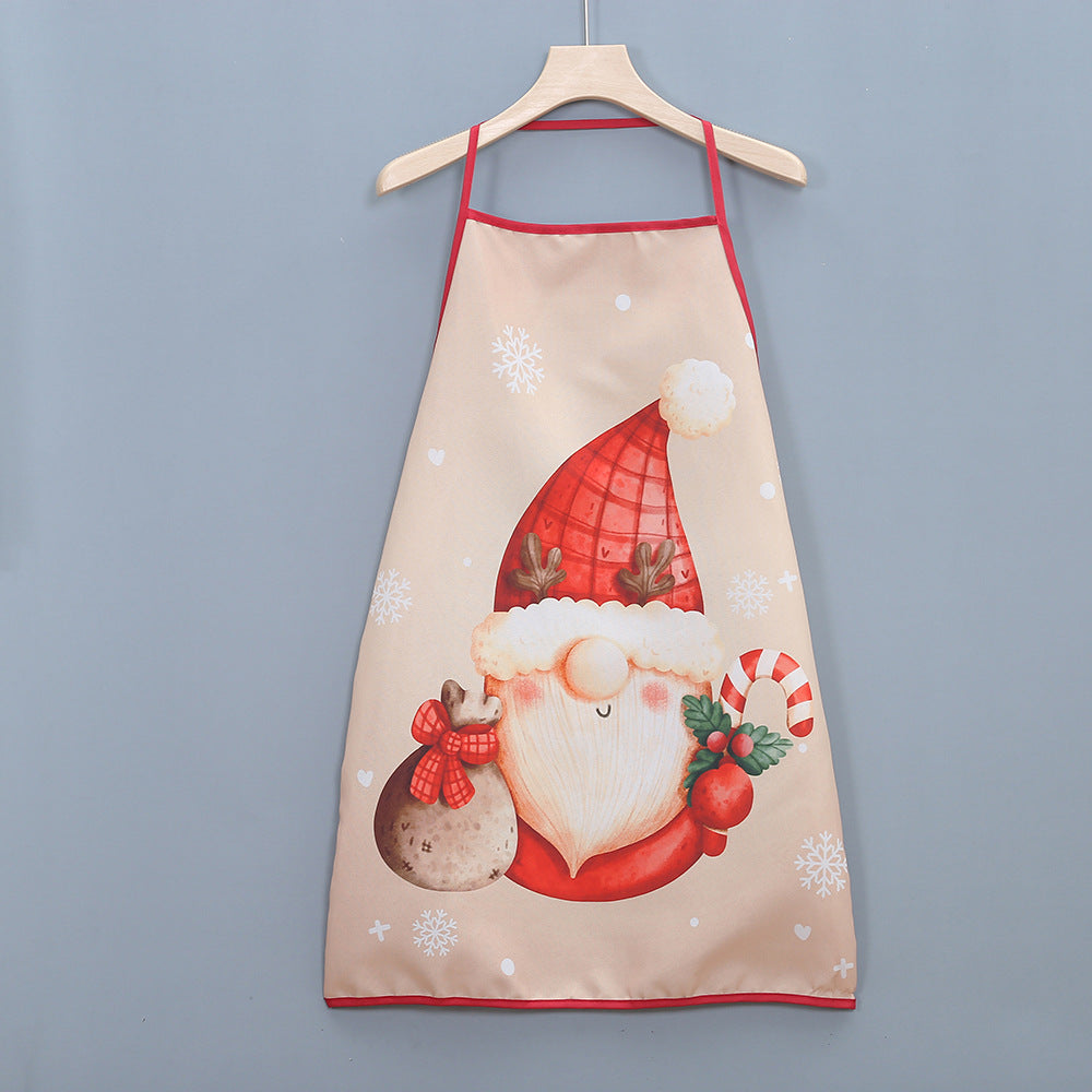 Ginger Snap | Red Tartan Script Print Christmas Apron Unisex