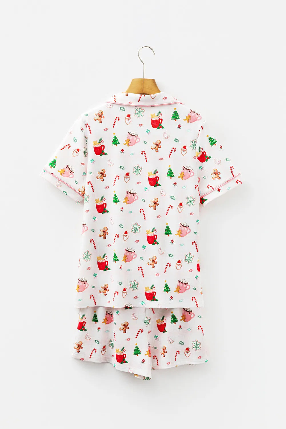 Gingerbread | White Hot Cocoa Print Christmas Pyjamas For Women