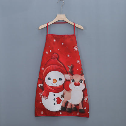 Ginger Snap | Red Tartan Script Print Christmas Apron Unisex