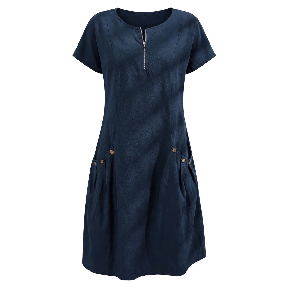 Charlotte Beaumont | Cotton Summer Dress With Button Detail For Women