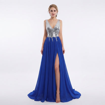 Charlotte Evans | Beaded Deep-V Formal Dress For Women
