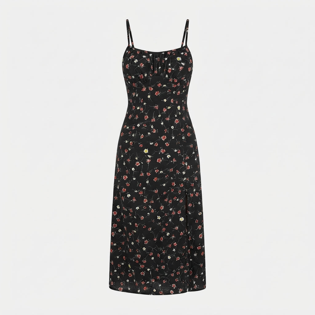 Charlotte Mitchell | Floral Summer Dress With Side Slit For Women