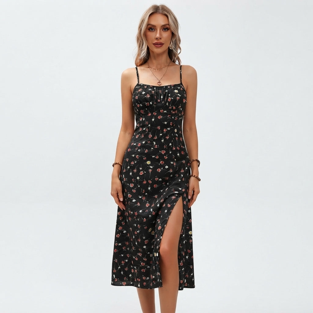 Charlotte Mitchell | Floral Summer Dress With Side Slit For Women