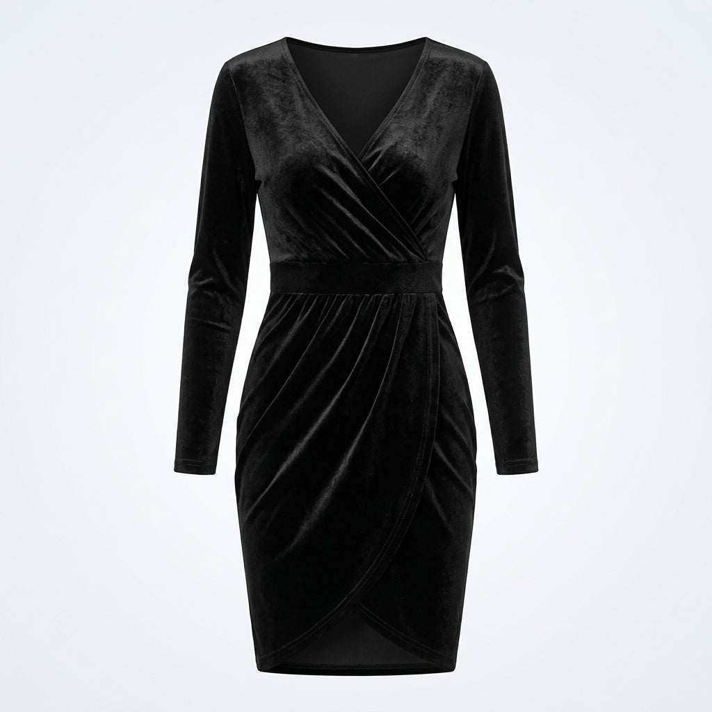 Chloe Taylor | Velvet Wrap Bodycon Mini Dress For Women