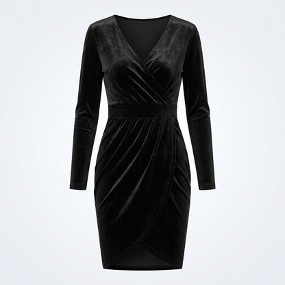 Chloe Taylor | Velvet Wrap Bodycon Mini Dress For Women