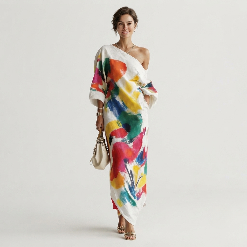 Clover Holton | Abstract Print Maxi Dress For Women
