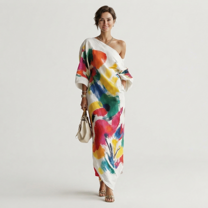 Clover Holton | Abstract Print Maxi Dress For Women