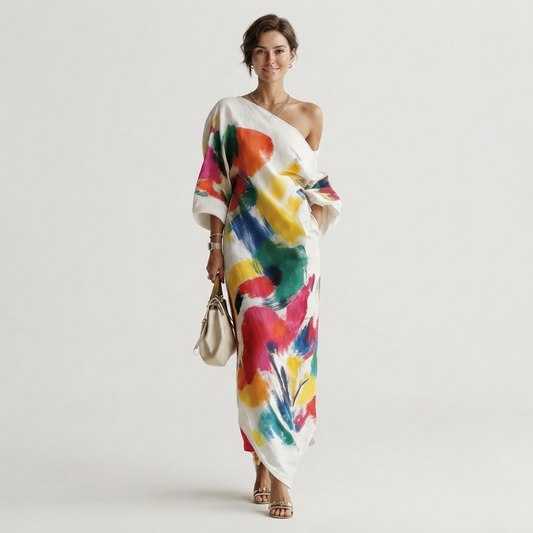 Clover Holton | Abstract Print Maxi Dress For Women