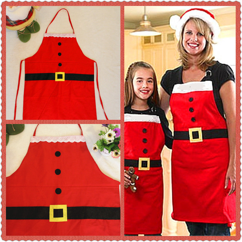 Cocoa Sparkle | Red Santa Belt Christmas Apron For Women