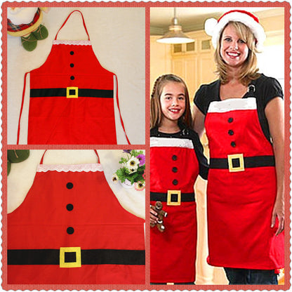 Cocoa Sparkle | Red Santa Belt Christmas Apron For Women