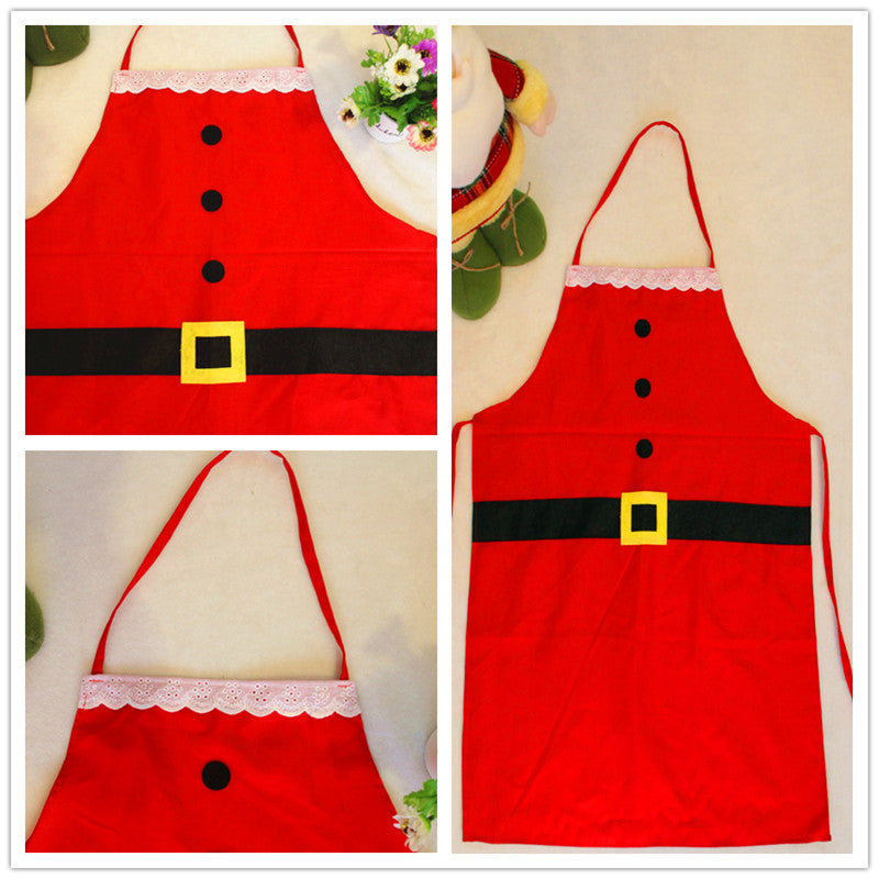 Cocoa Sparkle | Red Santa Belt Christmas Apron For Women