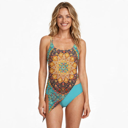 Coralie Westbrook | Mandala Print Boho One-Piece Swimsuit For Women