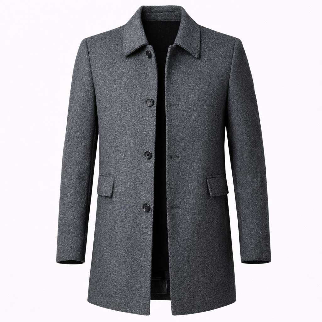 Cruz Marford | Single Breasted Longline Overcoat For Men