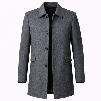 Cruz Marford | Single Breasted Longline Overcoat For Men