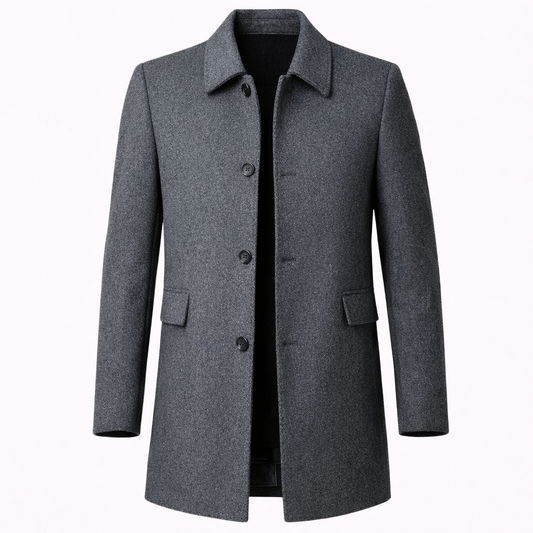 Cruz Marford | Single Breasted Longline Overcoat For Men