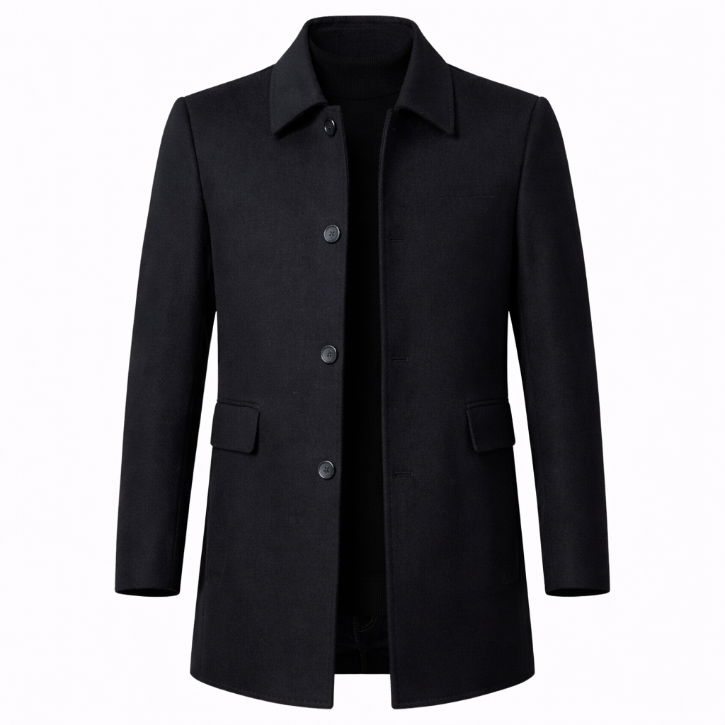 Cruz Marford | Single Breasted Longline Overcoat For Men