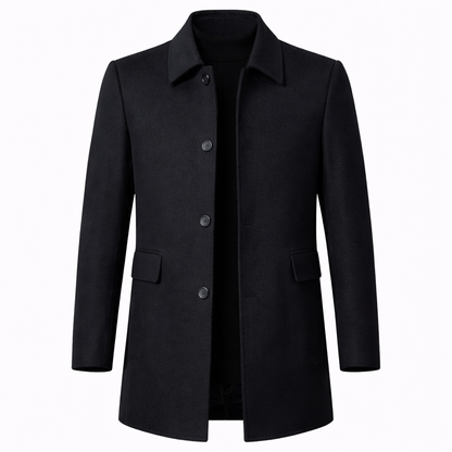 Cruz Marford | Single Breasted Longline Overcoat For Men