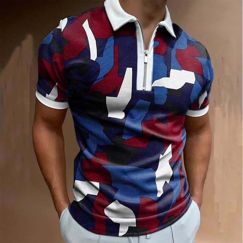 Desmond Rutherglen | Zip Polo Shirt For Men