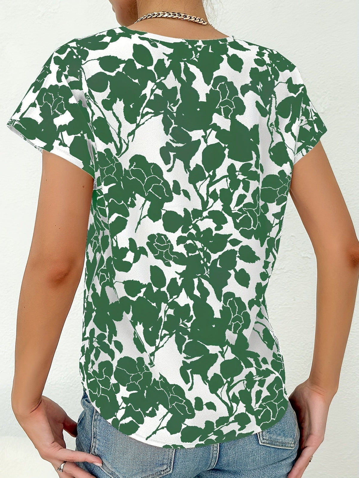 Willow Sheridan | Floral Print V-Neck Blouse For Women