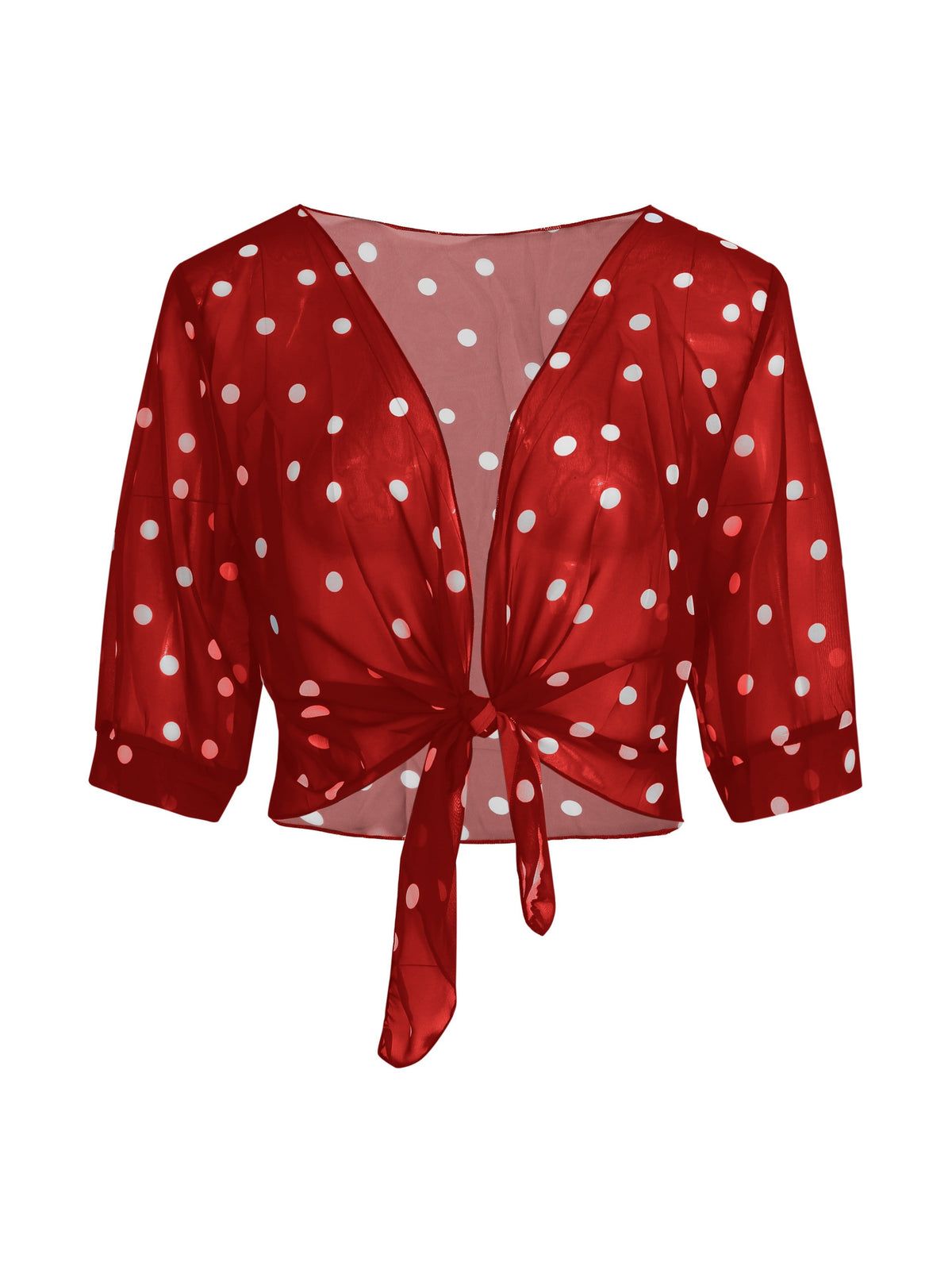 Bianca Whitaker | Polka Dot Tie-Front Blouse For Women