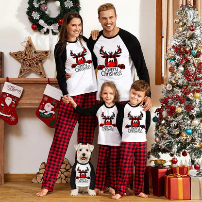 Dasher | Red Plaid Reindeer Christmas Pyjamas Unisex & Family
