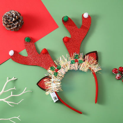 Antler Glow | Red Light-Up Reindeer Christmas Headband Unisex
