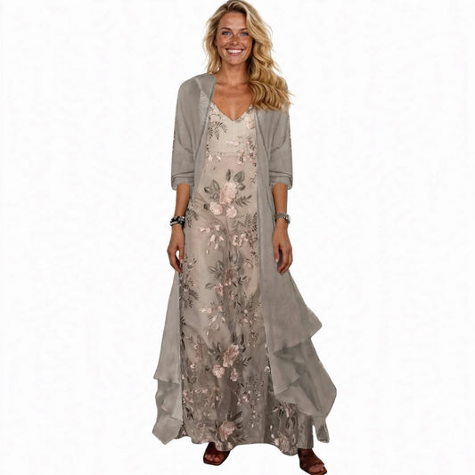 Bryleigh | Elegant Maxi Dress Two-Piece Set