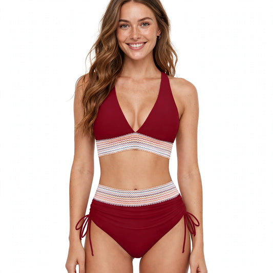 Dove Northwick | Black Bikini With Striped Band For Women