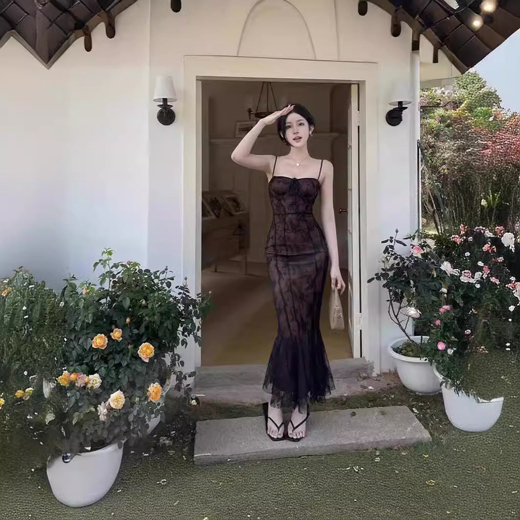 Emma Young | Lace Fishtail Maxi Dress For Women