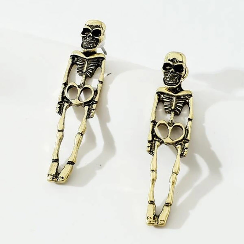 Charlotte Ravensworth | Silver Skeleton Drop Earrings For Women