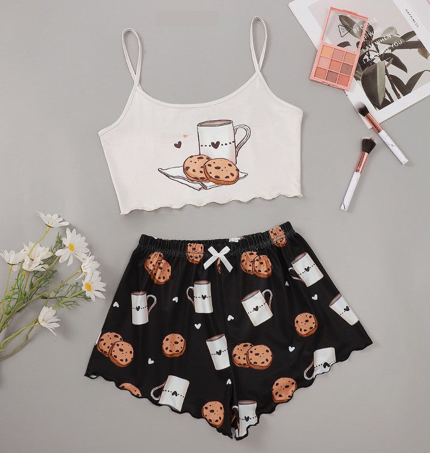 Aubrey Pettifer | Cookie Print Cami Pyjama Set For Women