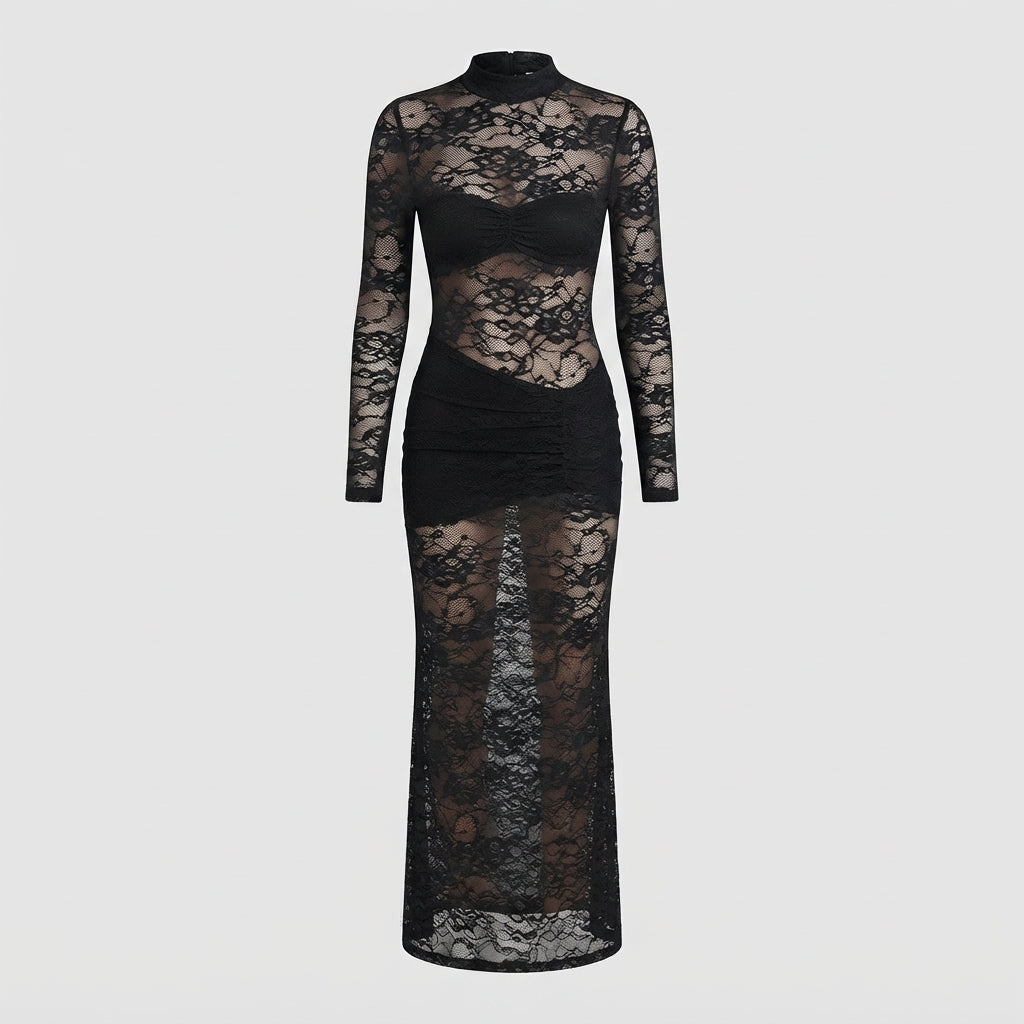 Eleanor Foster | Sheer Lace Maxi Dress For Women