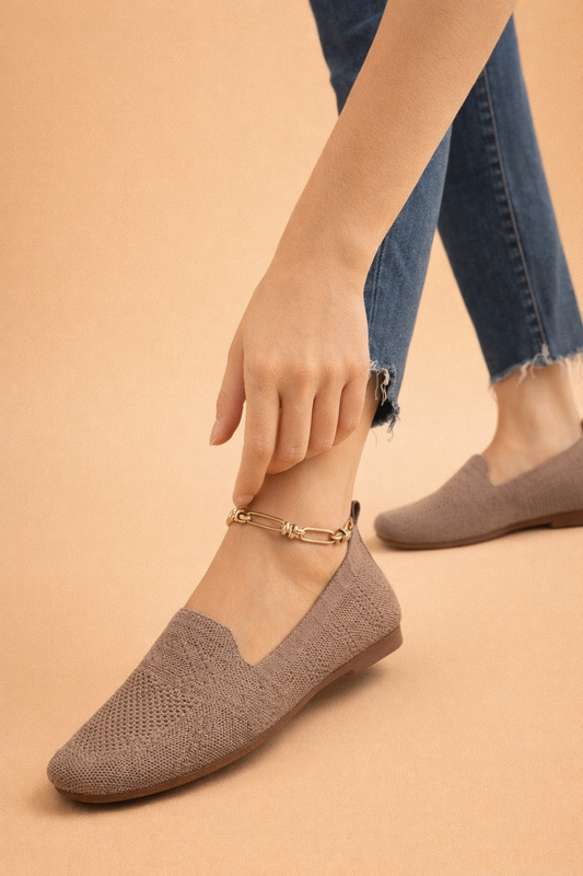 Elinor Padbury | Perforated Slip-On Flats For Women