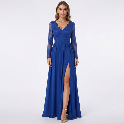 Elise Campbell | Lace V-Neck Maxi Dress For Women