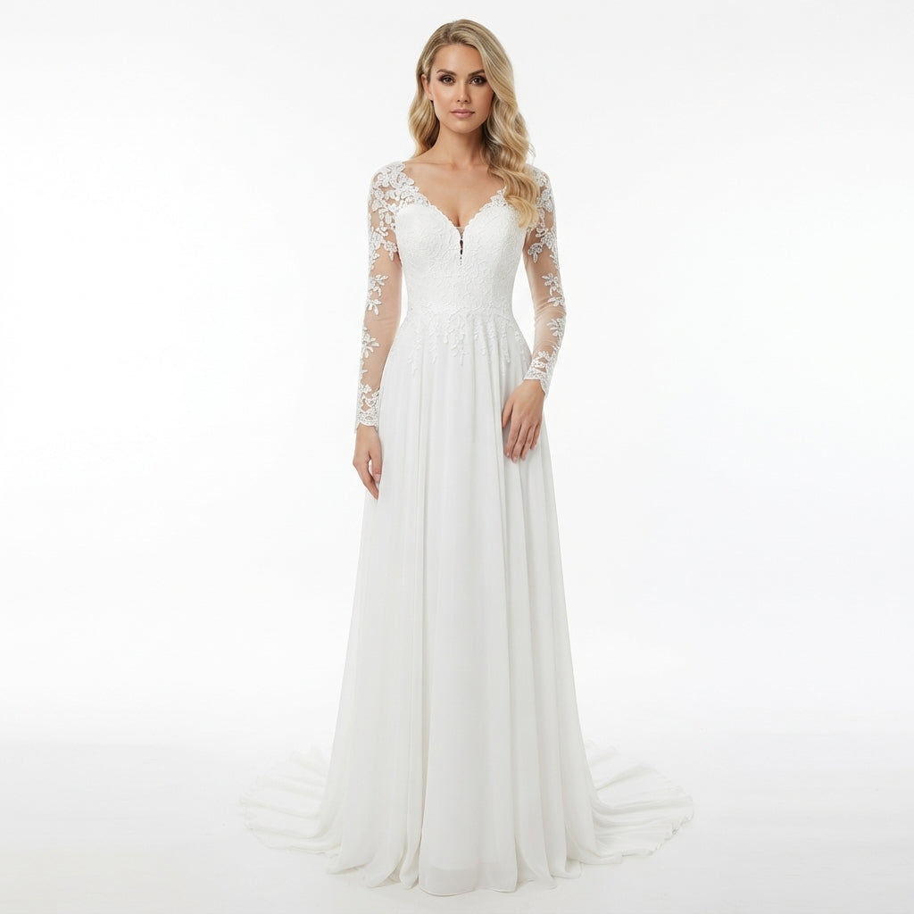 Elise Robertson | Lace Long Sleeve Formal Dress For Women