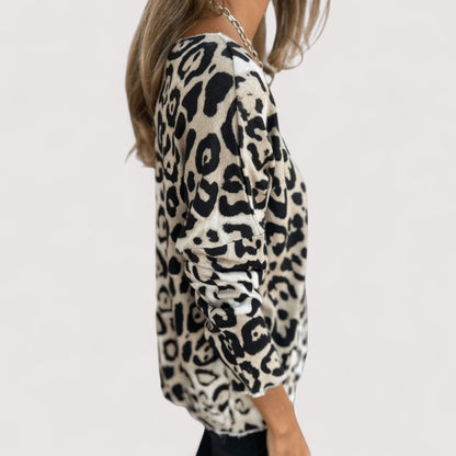 Saoirse Whitmore | Lightweight Leopard Print Top For Women