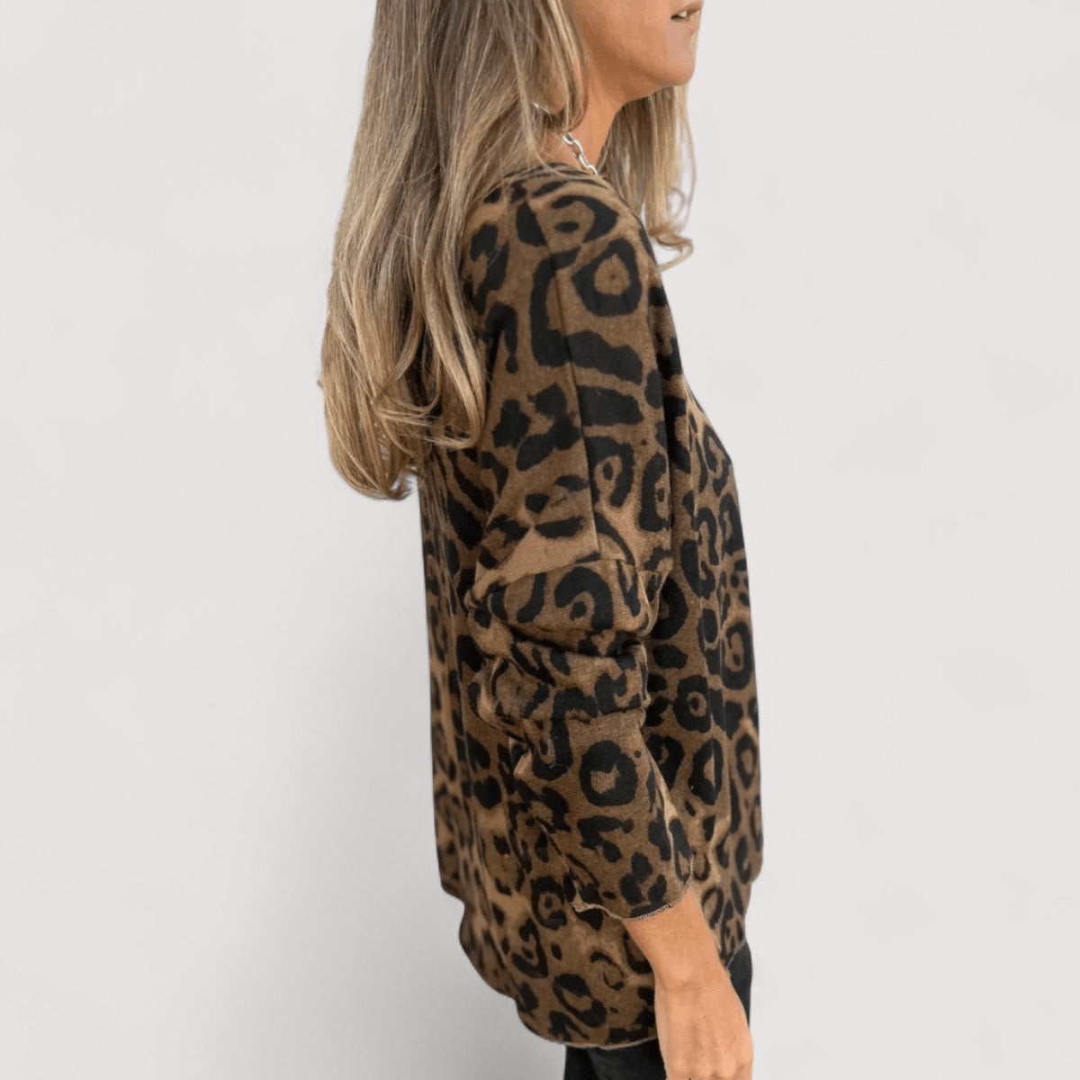 Saoirse Whitmore | Lightweight Leopard Print Top For Women