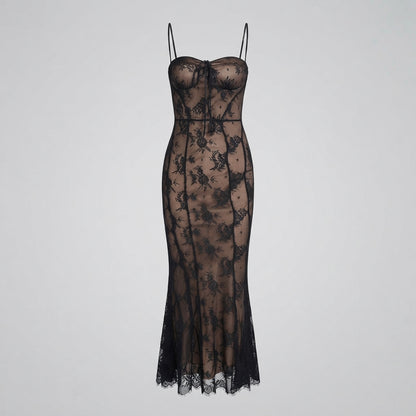 Emma Young | Lace Fishtail Maxi Dress For Women