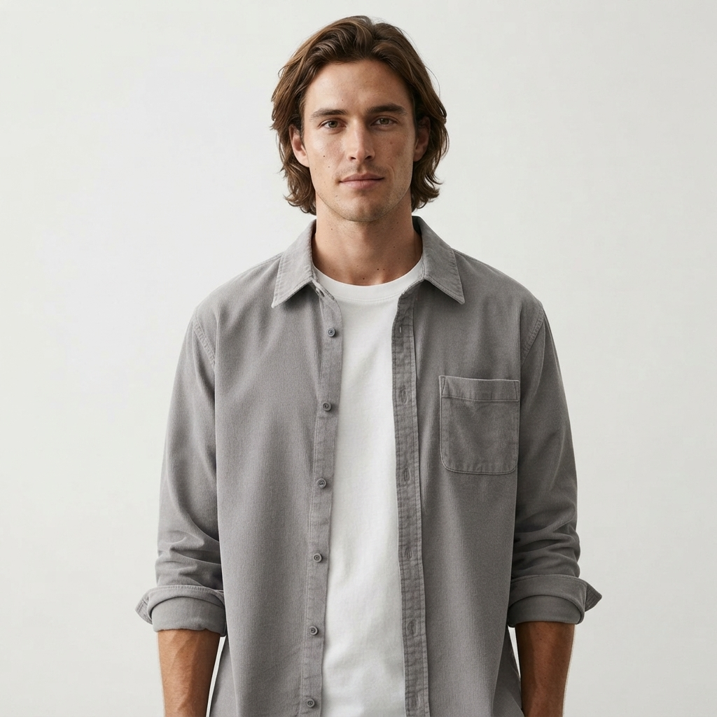 Ethan Whitaker | Premium Corduroy Overshirt For Men