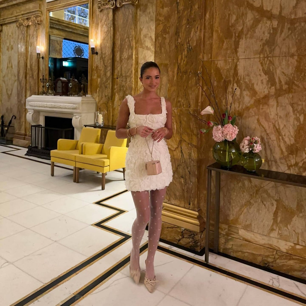 Hannah Sinclair | Textured Rose Mini Dress For Women