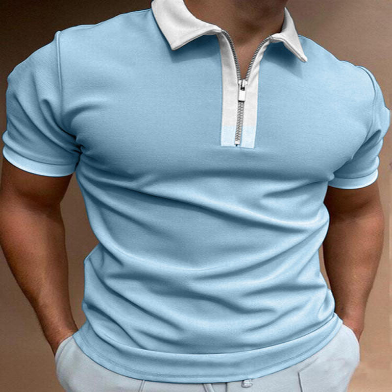 Desmond Rutherglen | Zip Polo Shirt For Men